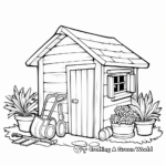Garden Tools and Shed Coloring Pages 2