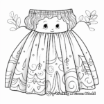 Gathered Skirt Coloring Activity for All Ages 1
