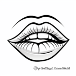 Gender-Neutral Lips Coloring Pages 1