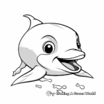 Gentle Dolphin Face Coloring Pages For Beginners 3