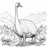 Gentle Giants: Therizinosaurus Coloring Pages 1