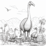 Gentle Giants: Therizinosaurus Coloring Pages 3