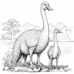 Gentle Giants: Therizinosaurus Coloring Pages 4