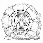 Geode Sections Coloring Pages 1
