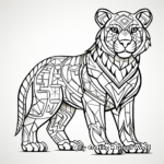 Geometric Animal-design Coloring Pages for Adults 4