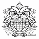 Geometric Bird Design Coloring Pages 2