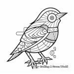 Geometric Bird Design Coloring Pages 4