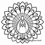Geometric Peacock Mandala Coloring Pages 2