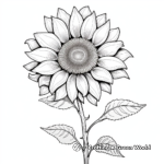 Geomorphological Sunflower Coloring Pages 4