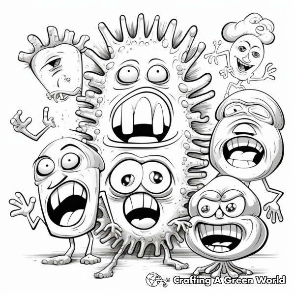 Coloring Bacteria Germs Hand Hygiene Germ Worksheets Virus Washing Coloring Bacteria Germs Hand Hygiene Germ Worksheets Virus Washing