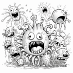 Germ Attack Coloring Pages: Bacteria, Virus and Fungi 4