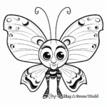 Get Well Soon Coloring Pages with Butterfly and Message 2