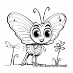 Get Well Soon Coloring Pages with Butterfly and Message 4