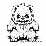 Ghost Bear Halloween Coloring Sheets 4