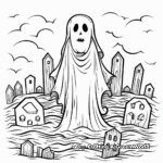 Ghostly Graveyard Coloring Pages for a Scary Halloween 4