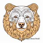 Giant Brown Bear Face Coloring Pages 2
