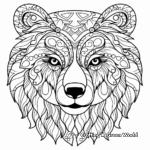 Giant Brown Bear Face Coloring Pages 3