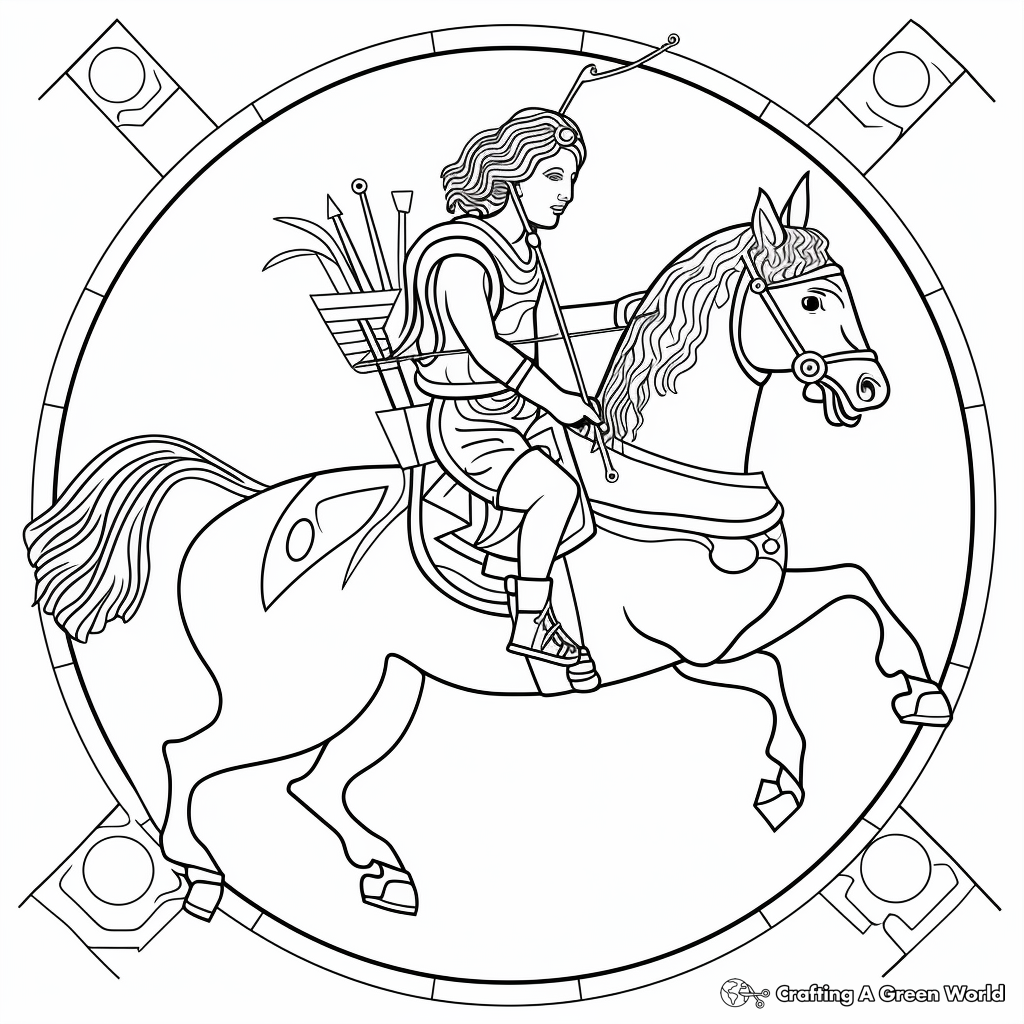Giant Sagittarius Coloring Sheets for Wall Displays 1