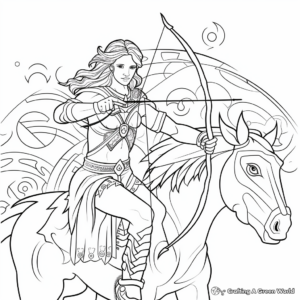 Giant Sagittarius Coloring Sheets for Wall Displays 2