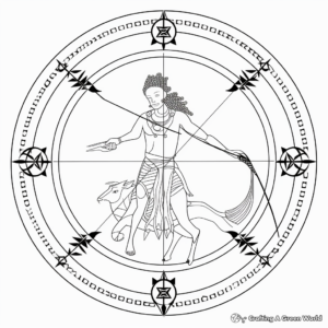 Giant Sagittarius Coloring Sheets for Wall Displays 4