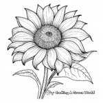 Gigantic Sunflower Coloring Pages 1
