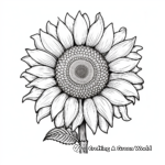 Gigantic Sunflower Coloring Pages 3
