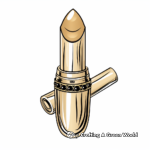 Glamorous Gold Lipstick Coloring Pages 3