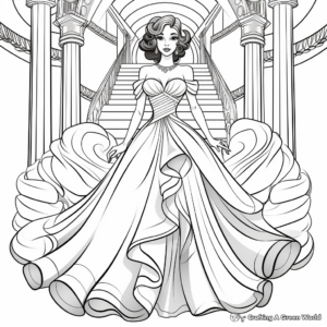 Glamorous Hollywood Style Bride Coloring Pages 4