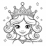 Glamorous Queen's Tiara Coloring Pages 4