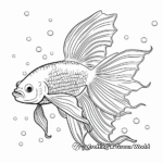 Glitter Coloring Style Betta Fish Pages 3