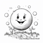 Glowing Harvest Moon and Sun Coloring Pages 4