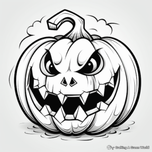 Glowing Jack o Lantern Coloring Pages for Adults 1