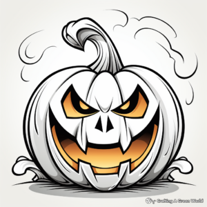 Glowing Jack o Lantern Coloring Pages for Adults 3