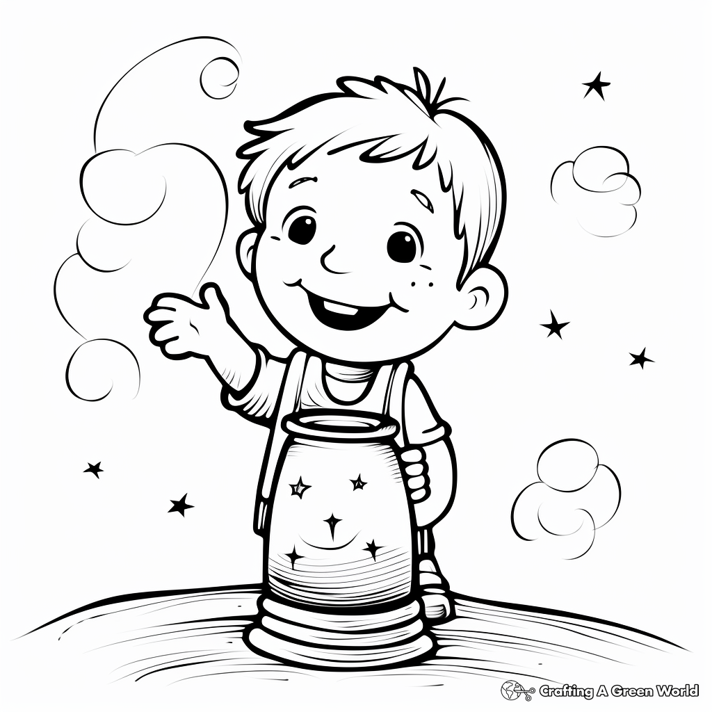 Glowing Lantern Lights Coloring Pages 1