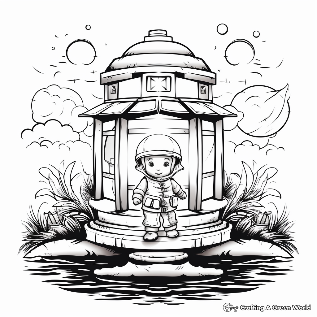 Glowing Lantern Lights Coloring Pages 2