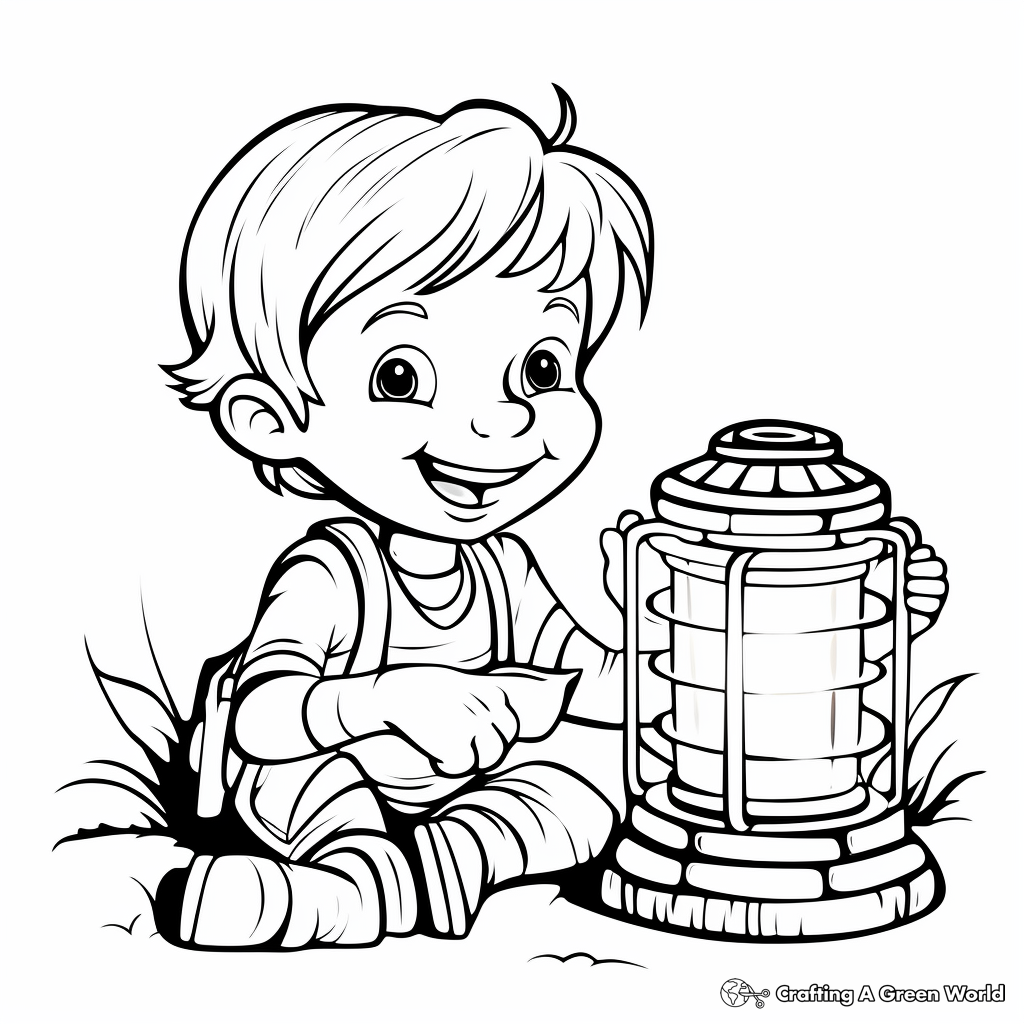 Glowing Lantern Lights Coloring Pages 3