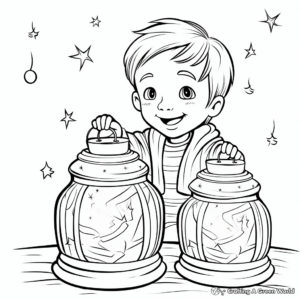 Glowing Lantern Lights Coloring Pages 4