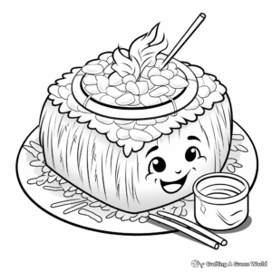 Glutinous Rice Traditional Dessert Coloring Pages 3