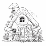 Gnome House Family Coloring Pages: Father, Mother, and Children 1