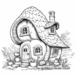 Gnome House with Garden: Nature-Scene Coloring Pages 3