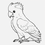 Goffin's Cockatoo Coloring Pages for Beginners 2