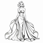 Golden Age Hollywood Glam Dress Coloring Pages 3
