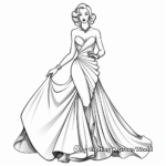 Golden Age Hollywood Glam Dress Coloring Pages 4