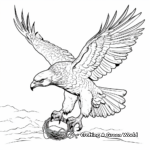 Golden Eagle Catching Prey Coloring Sheets 1
