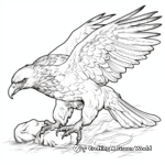 Golden Eagle Catching Prey Coloring Sheets 4