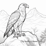 Golden Eagle in Mountain Environment Coloring Pages 1