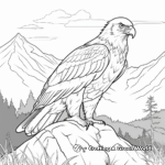 Golden Eagle in Mountain Environment Coloring Pages 2