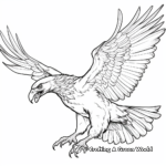 Golden Eagle vs Hawk Aerial Fight Coloring Pages 1