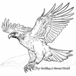 Golden Eagle vs Hawk Aerial Fight Coloring Pages 4