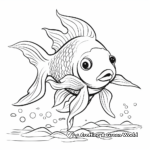 Goldfish Breeds: Different Types of Goldfish Coloring Pages 1